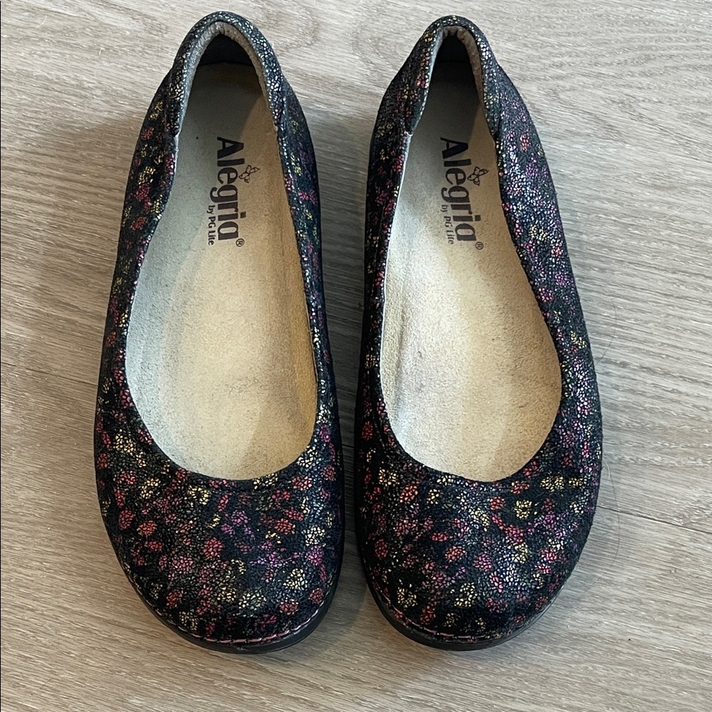 Alegría Petal Flats Leather Size 8